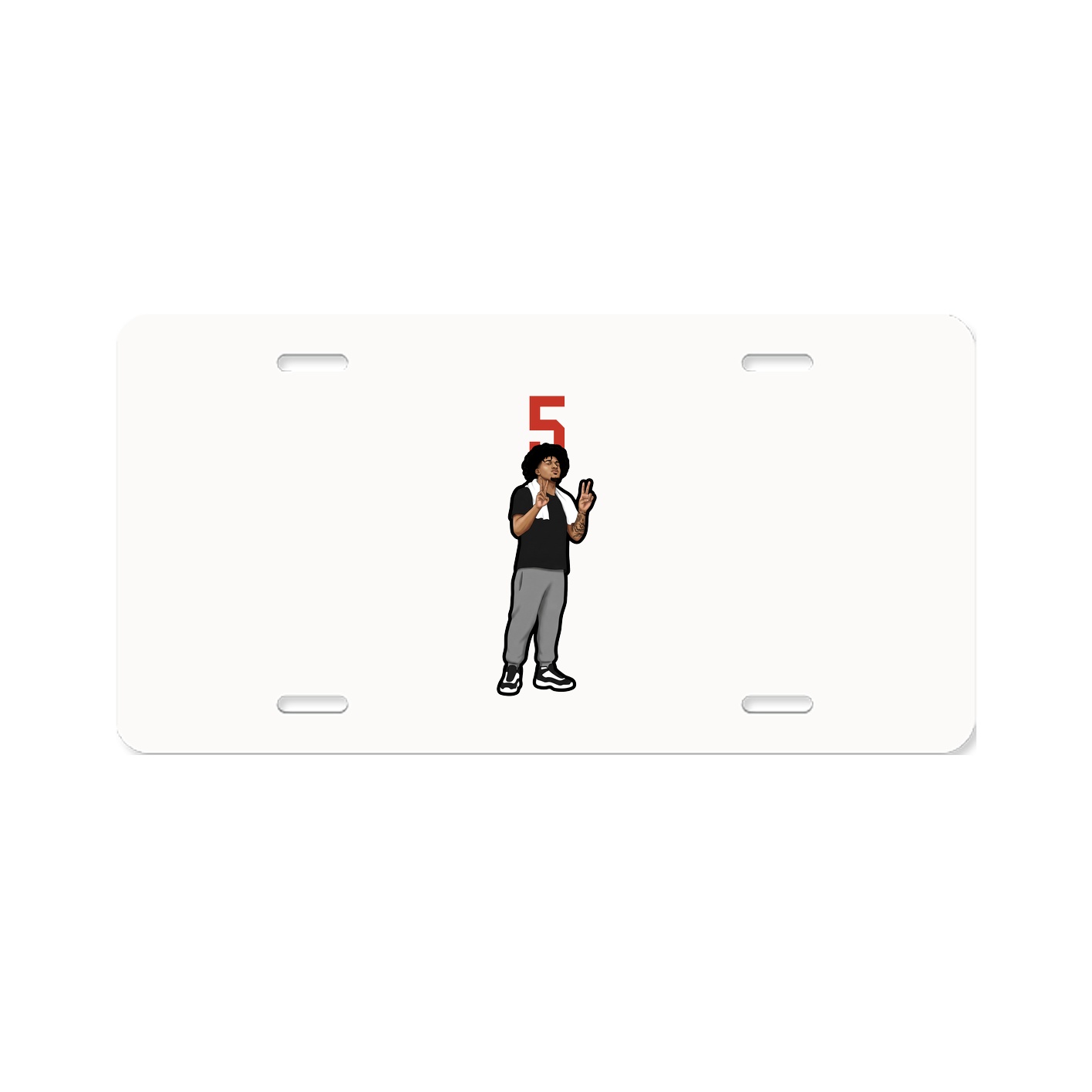 License Plate — Number Top in Classic