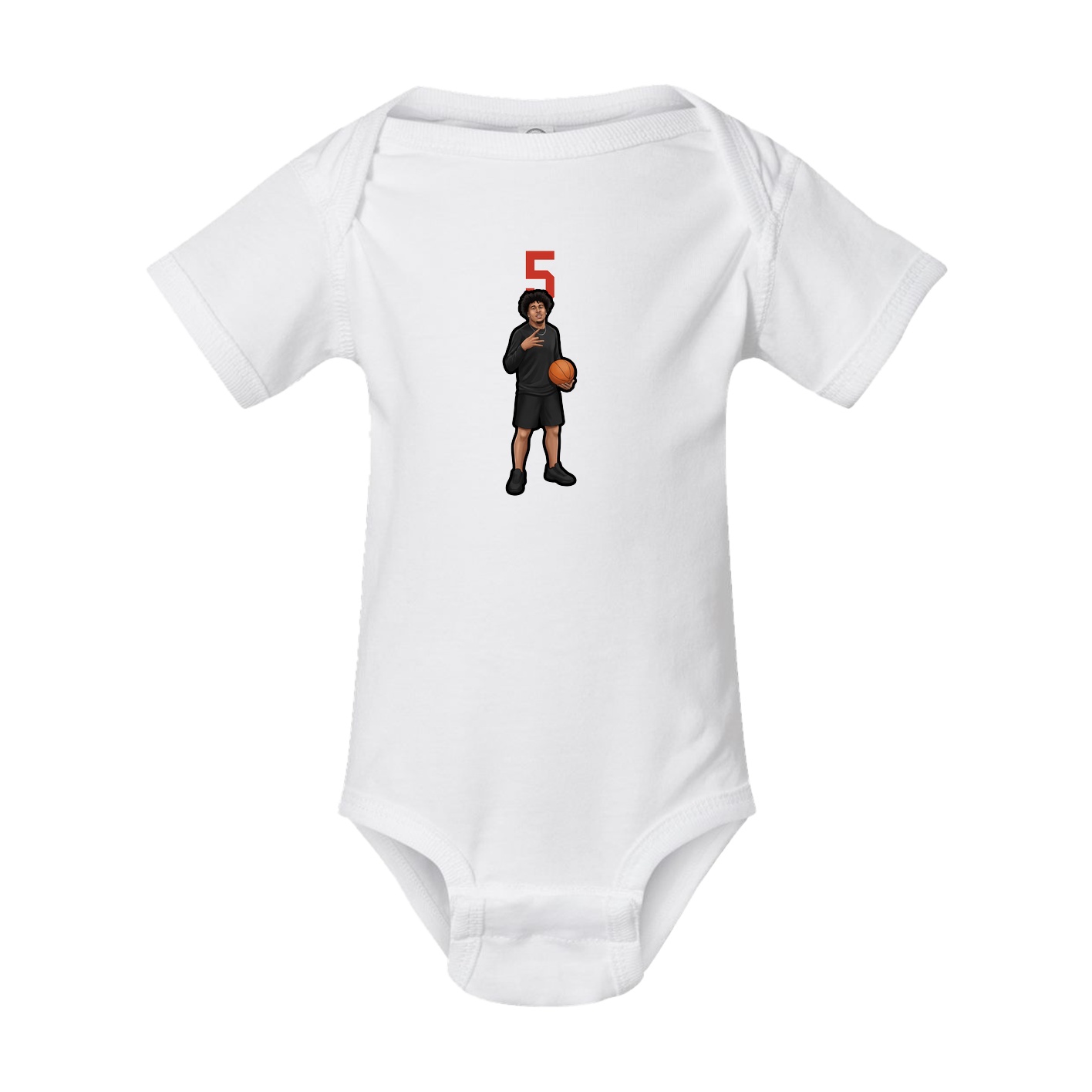 Baby Onesie — Number Top in White