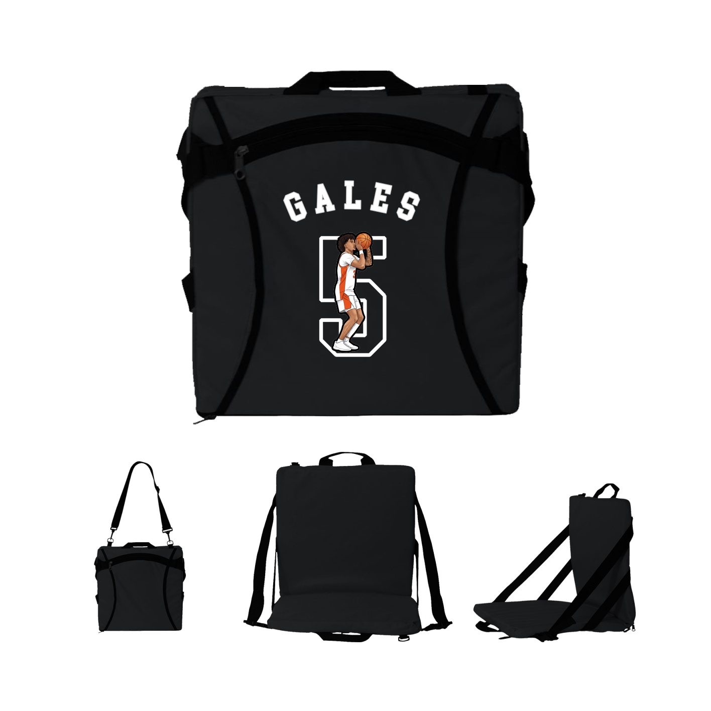 Folding Stadium Seat — Shirsey Arch in Black
