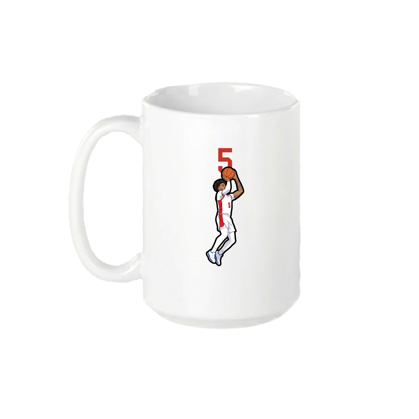 15oz Coffee Mug — Number Top in White