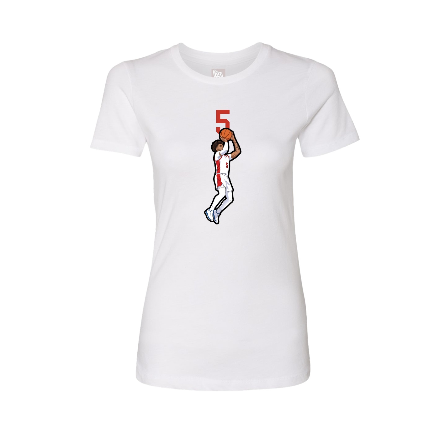 Womens Tee — Number Top in White