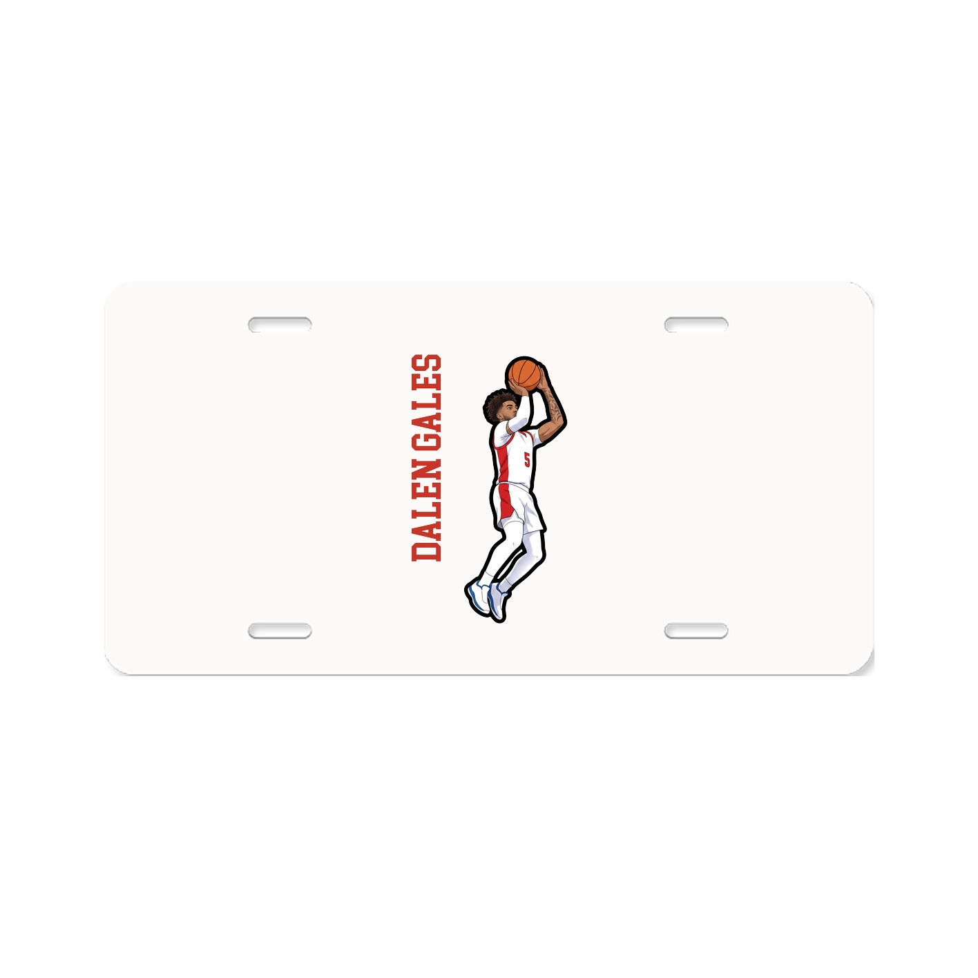 License Plate — Name Vertical in Classic