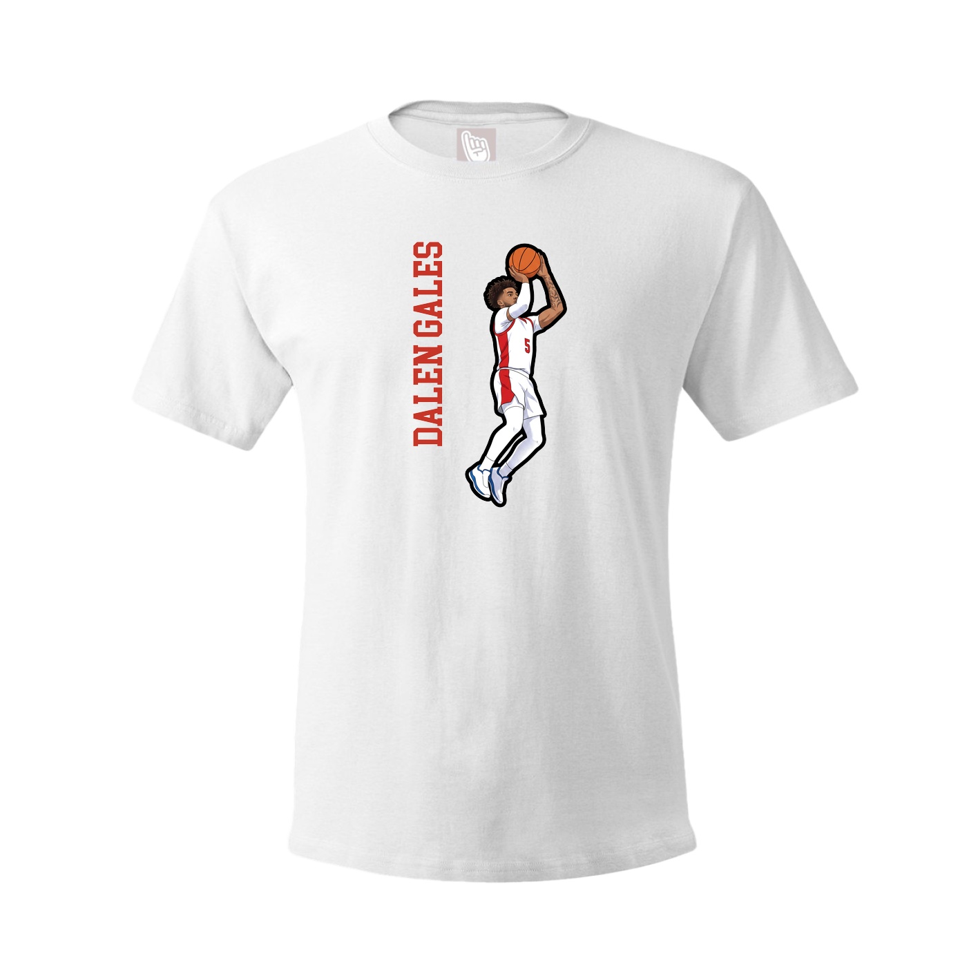Tee — Name Vertical in White
