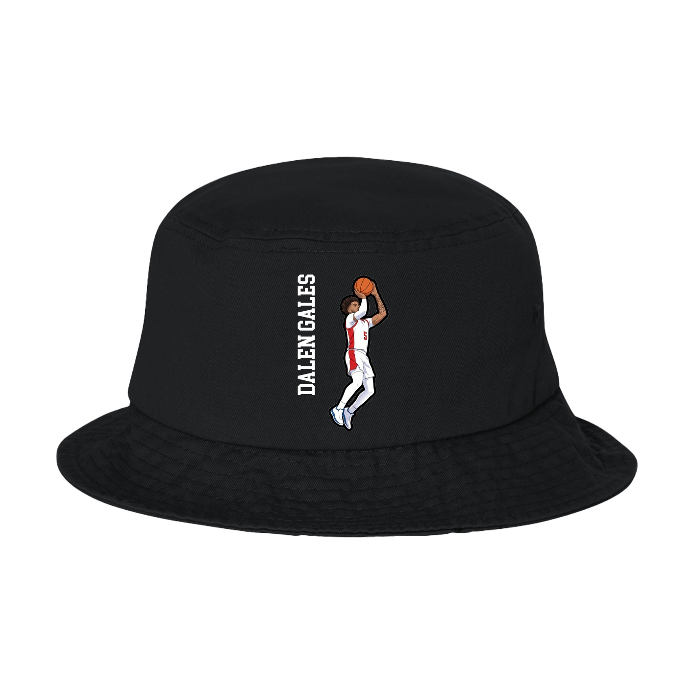 Bucket Cap — Name Vertical in Black