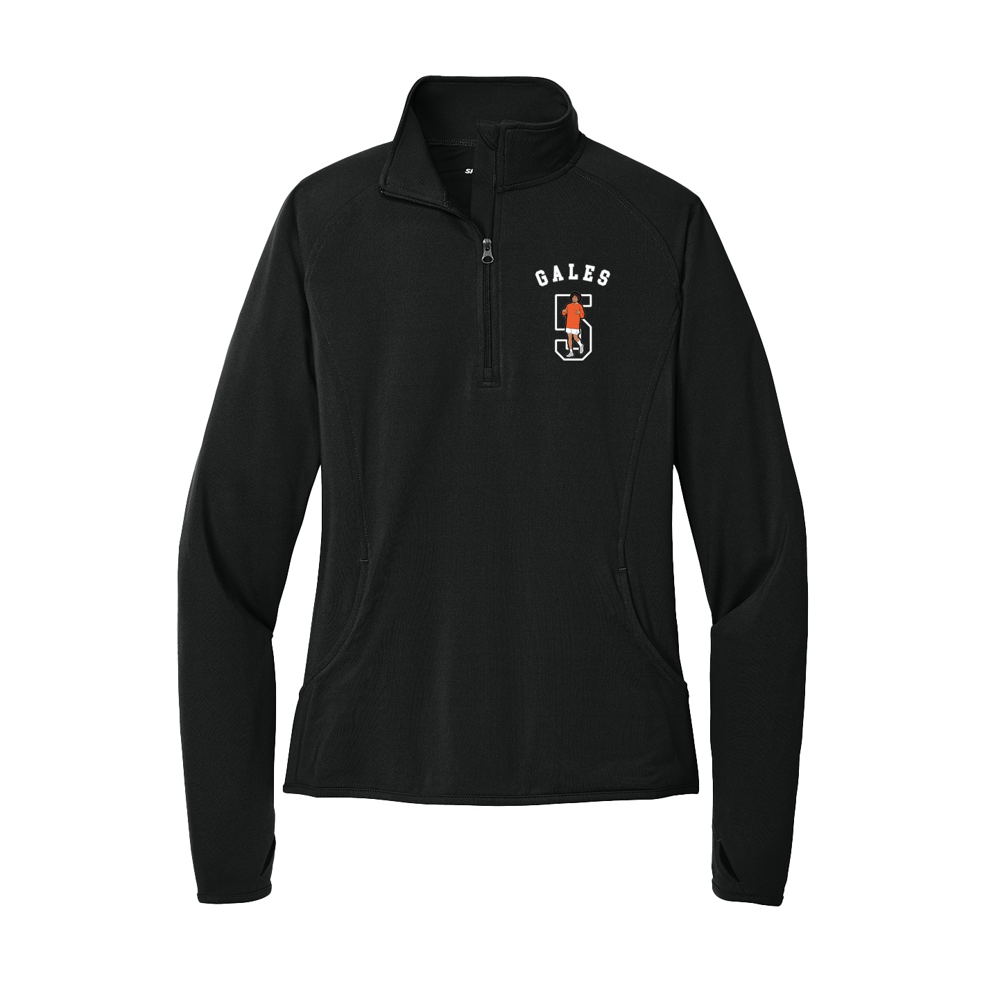 Women's Q-Zip Pullover — Shirsey Arch in Black