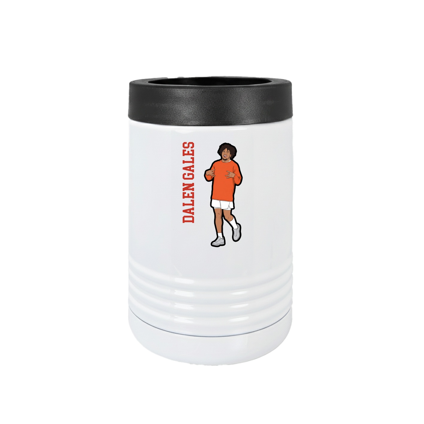 Beverage Holder — Name Vertical in White