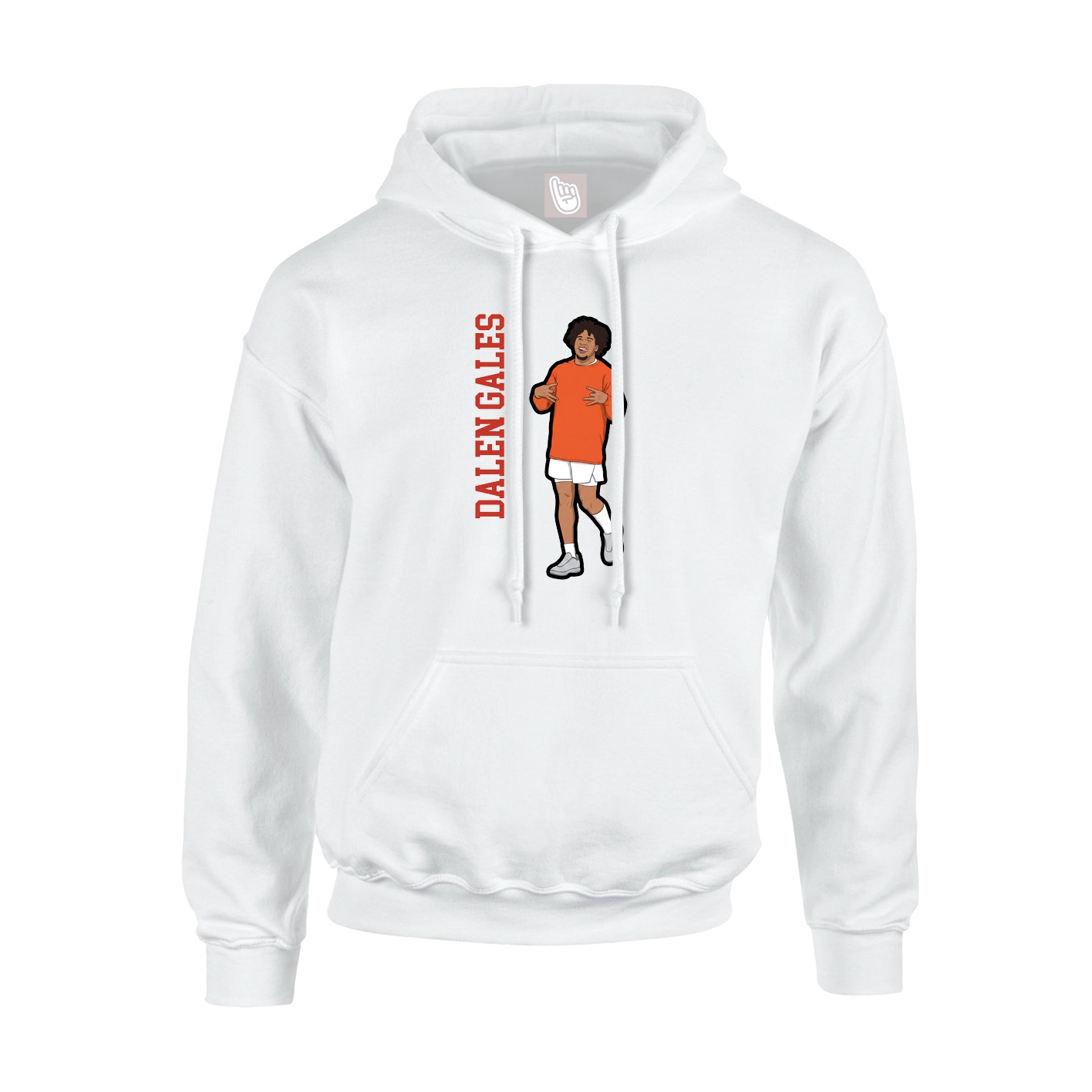 Hoodie — Name Vertical in White