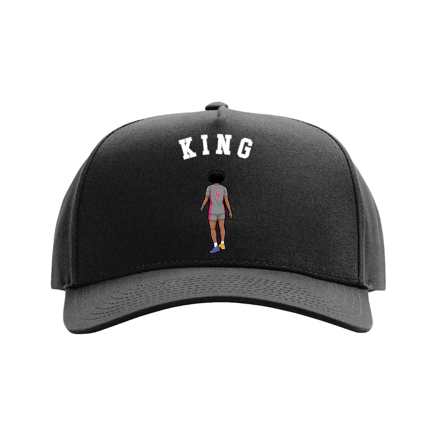 Full Fabric Five-Panel Champ Cap — Shirsey Arch in Black