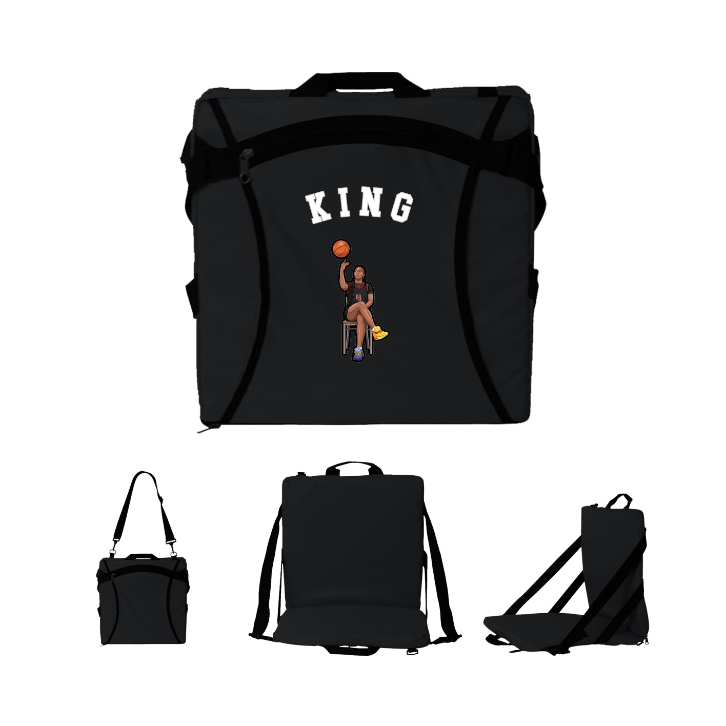 Folding Stadium Seat — Shirsey Arch in Black