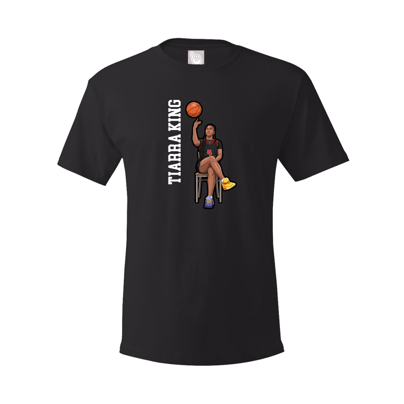 Tee — Name Vertical in Black