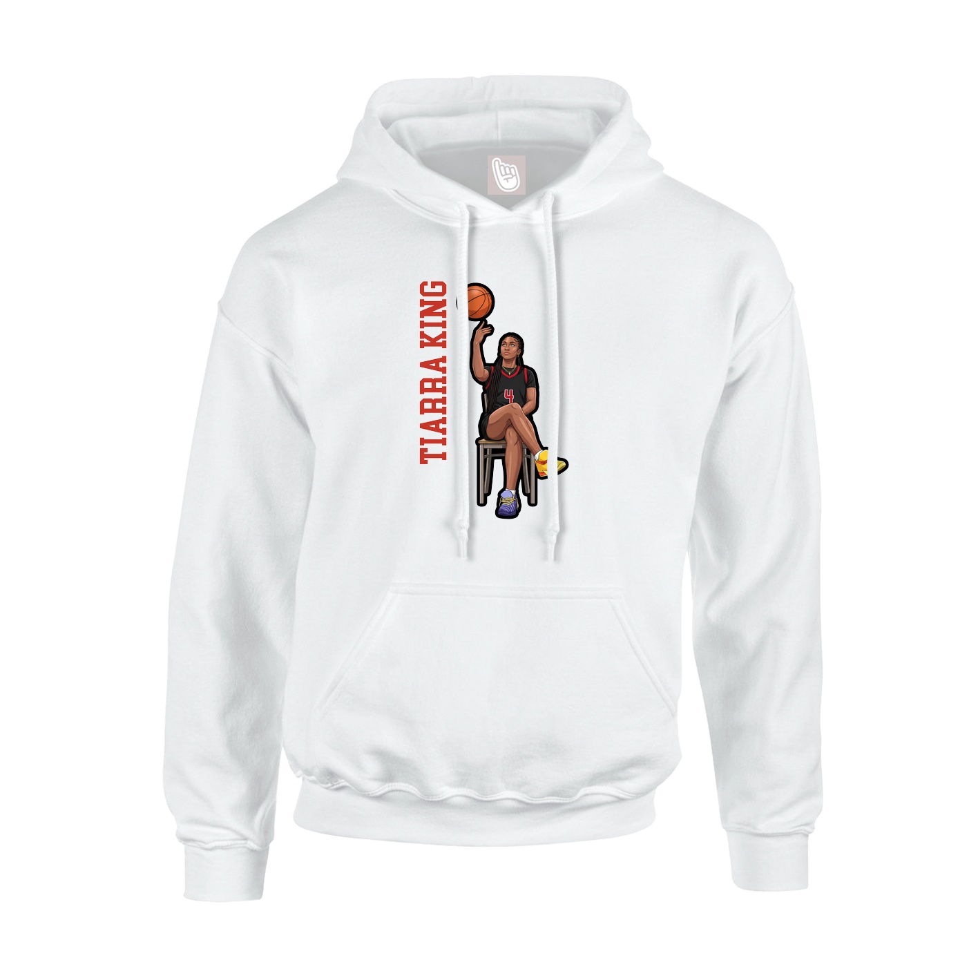 Hoodie — Name Vertical in White