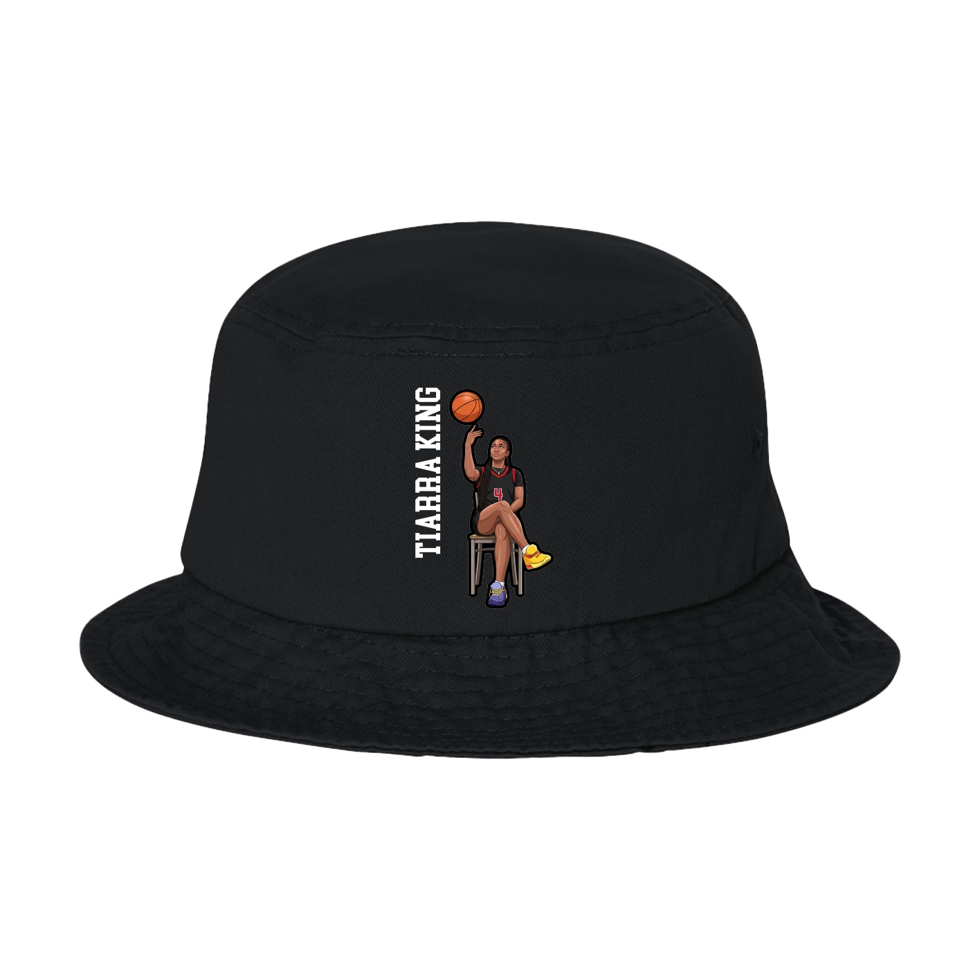 Bucket Cap — Name Vertical in Black