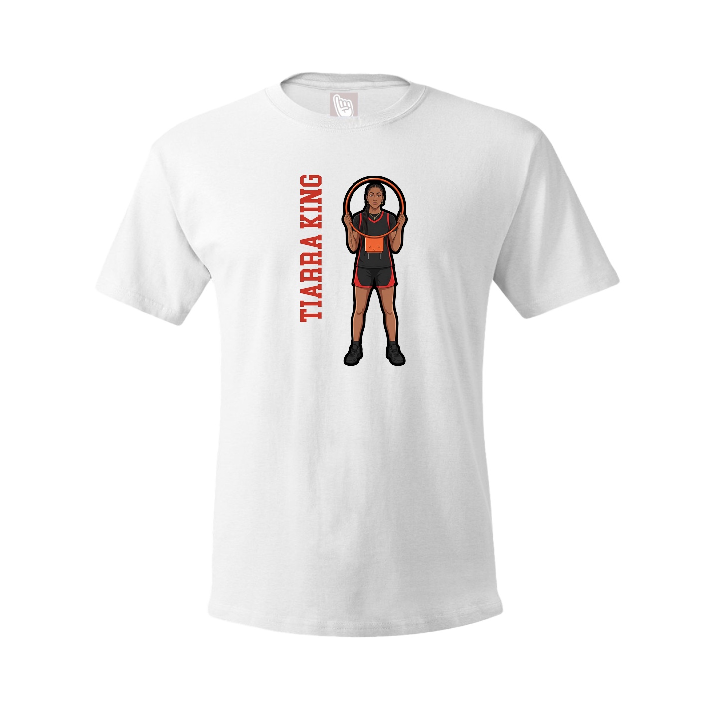 Tee — Name Vertical in White