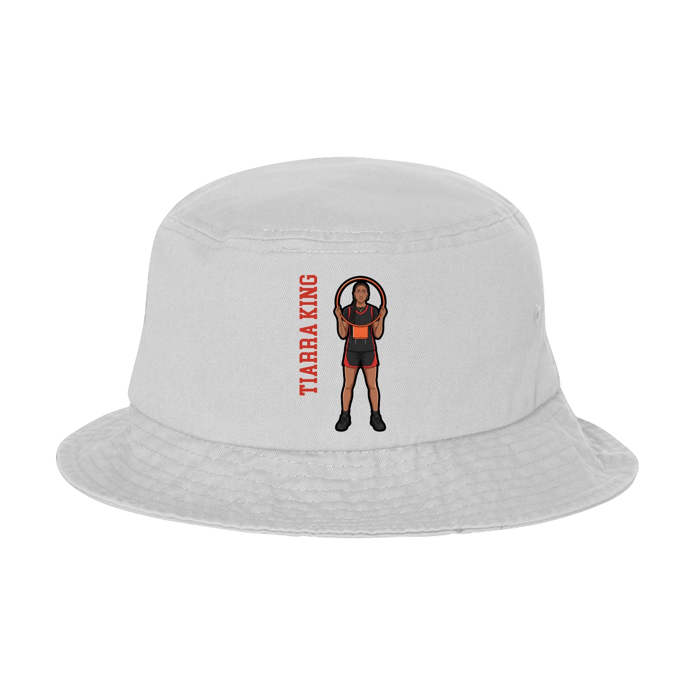 Bucket Cap — Name Vertical in White