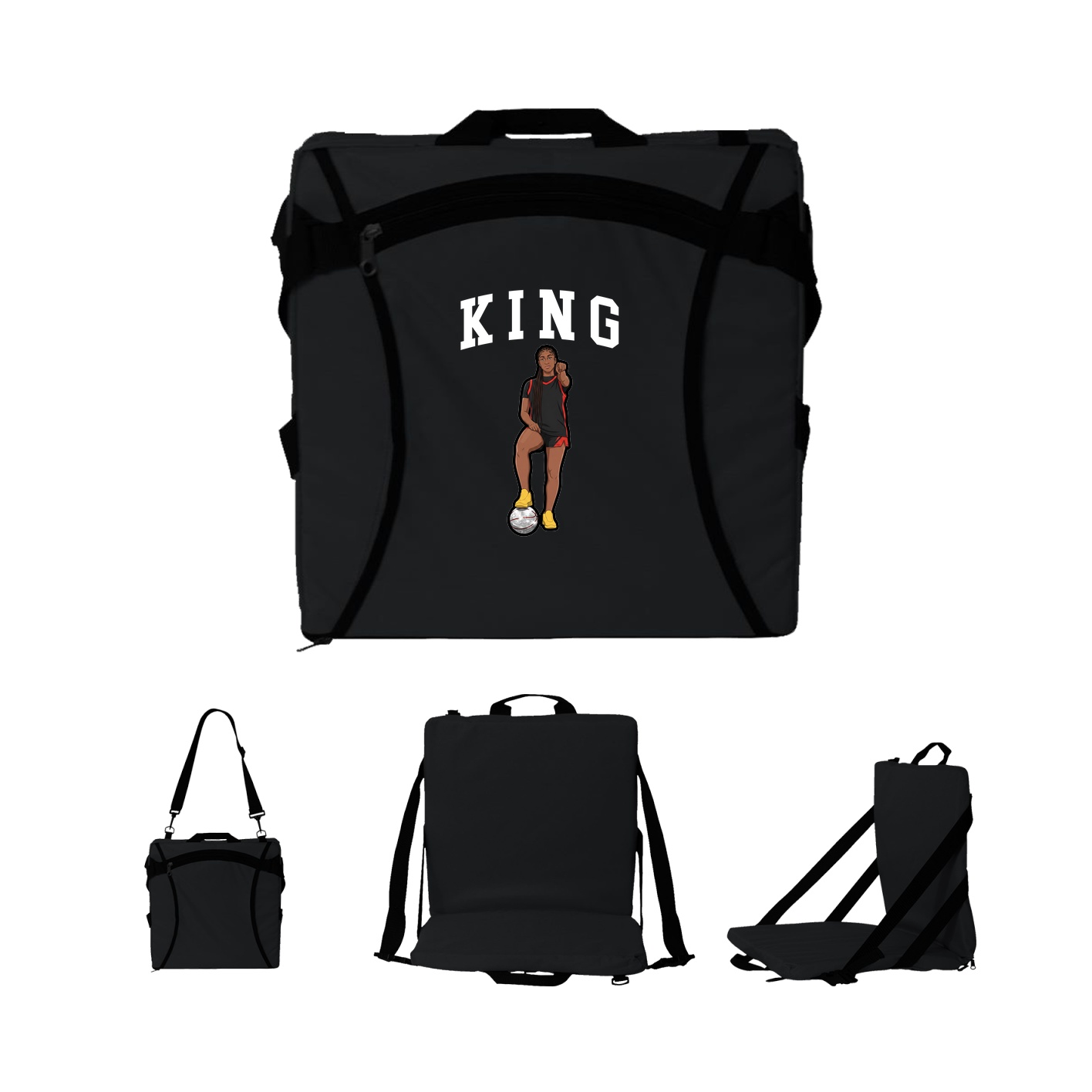 Folding Stadium Seat — Shirsey in Black