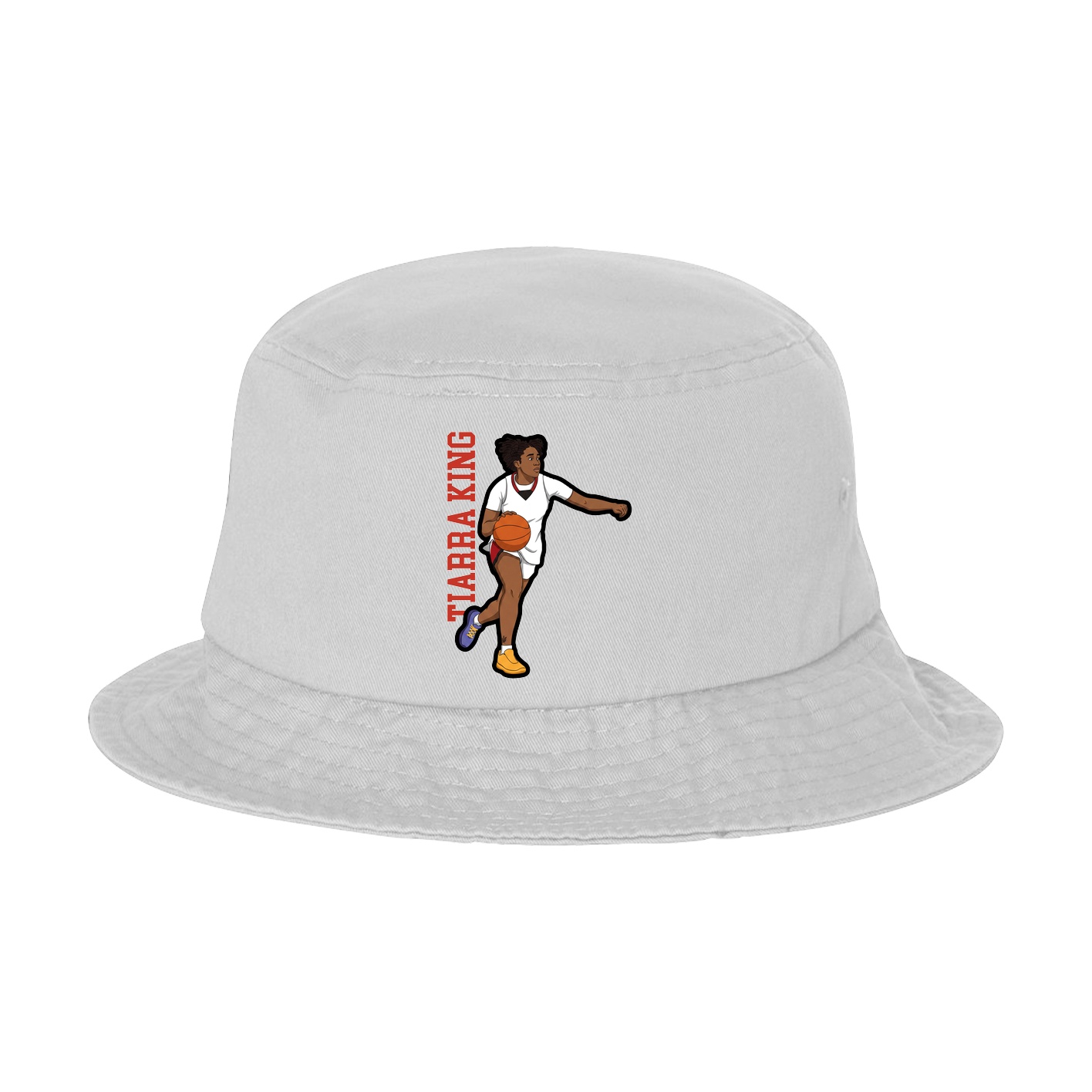 Bucket Cap — Name Vertical in White