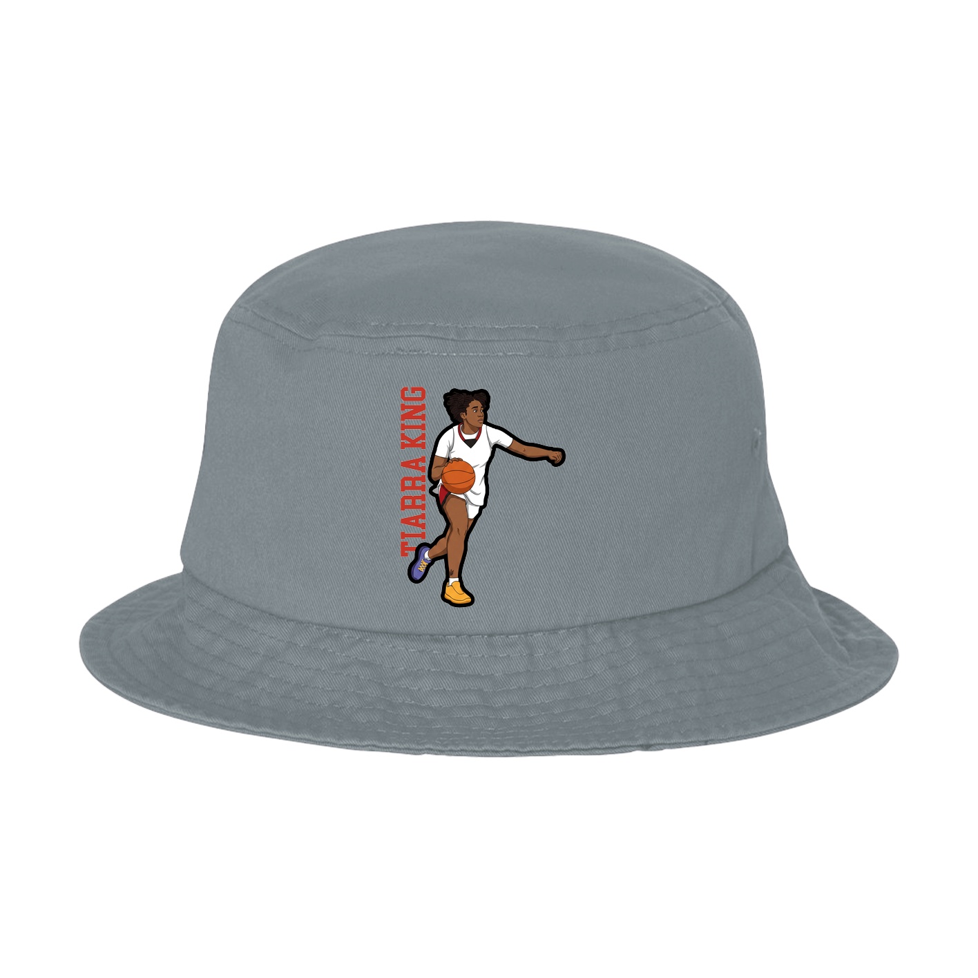 Bucket Cap — Name Vertical in Grey