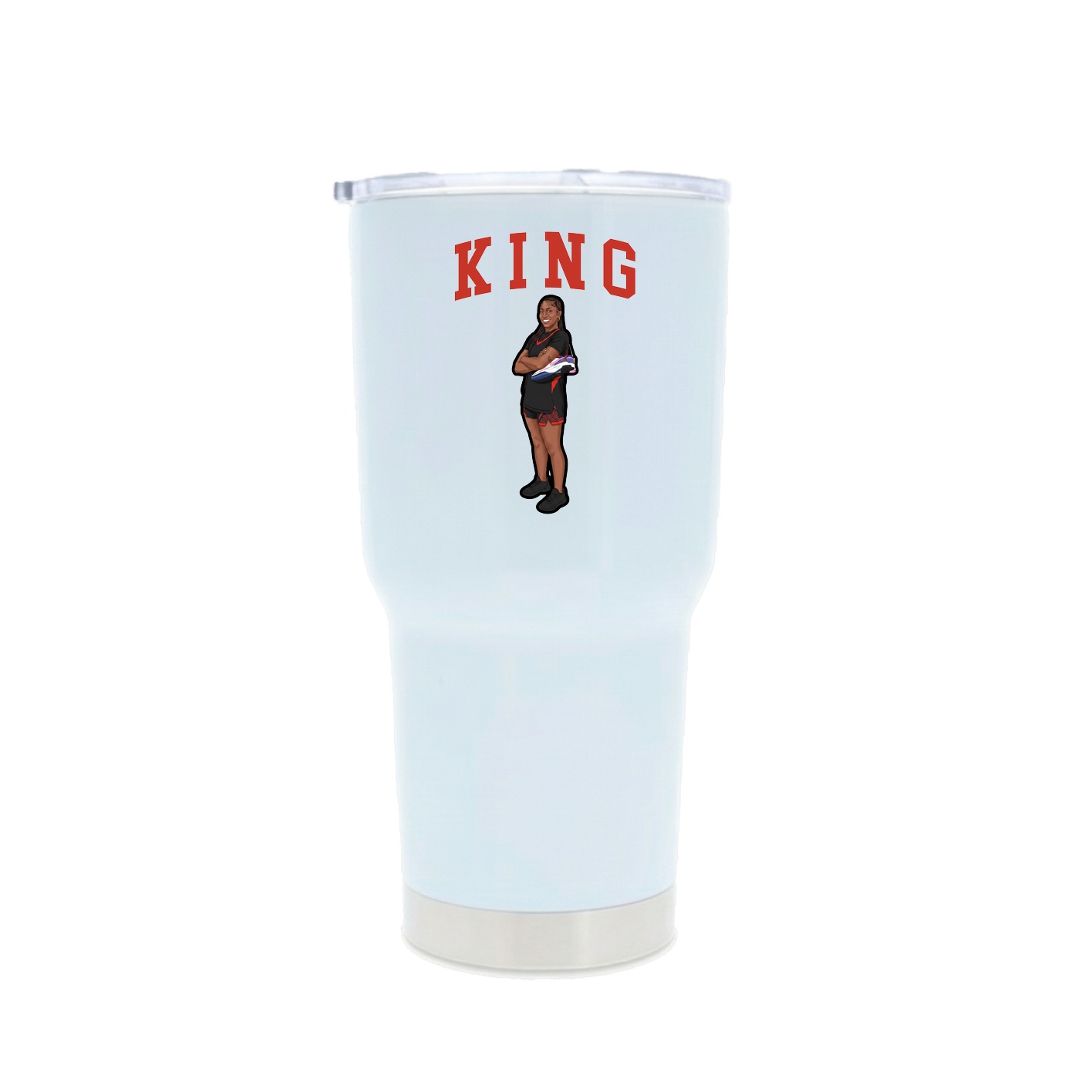30oz Stainless Steel Tumbler — Shirsey in White