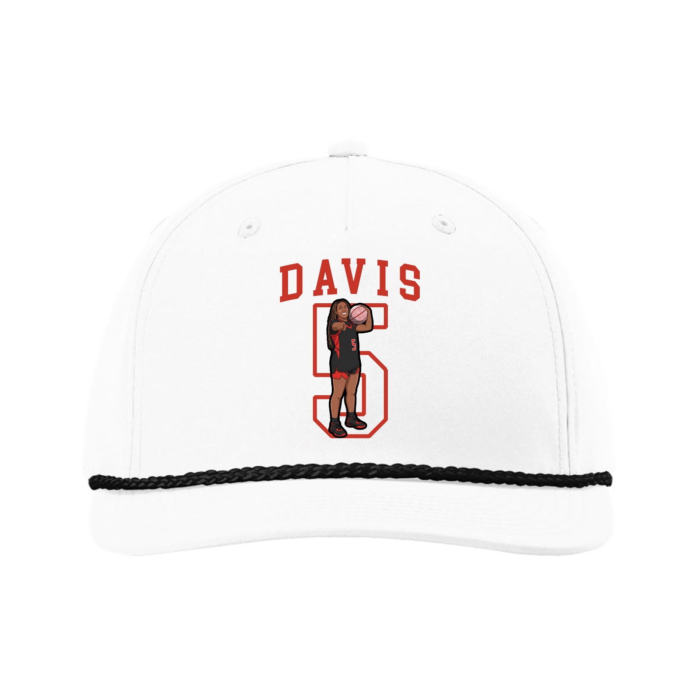 Five-Panel Classic Rope Cap — Shirsey in White