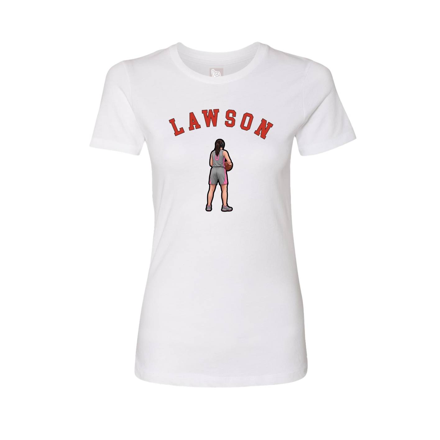 Fitted Women's Tee — Shirsey Arch in White