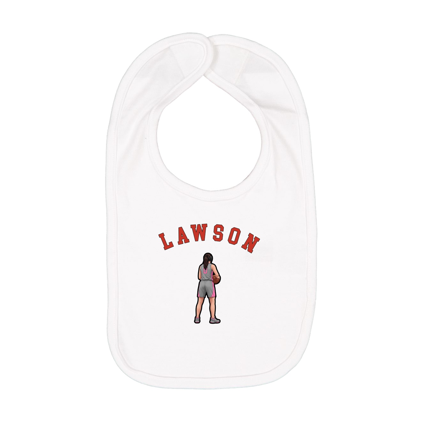 Infant Bib — Shirsey Arch in White