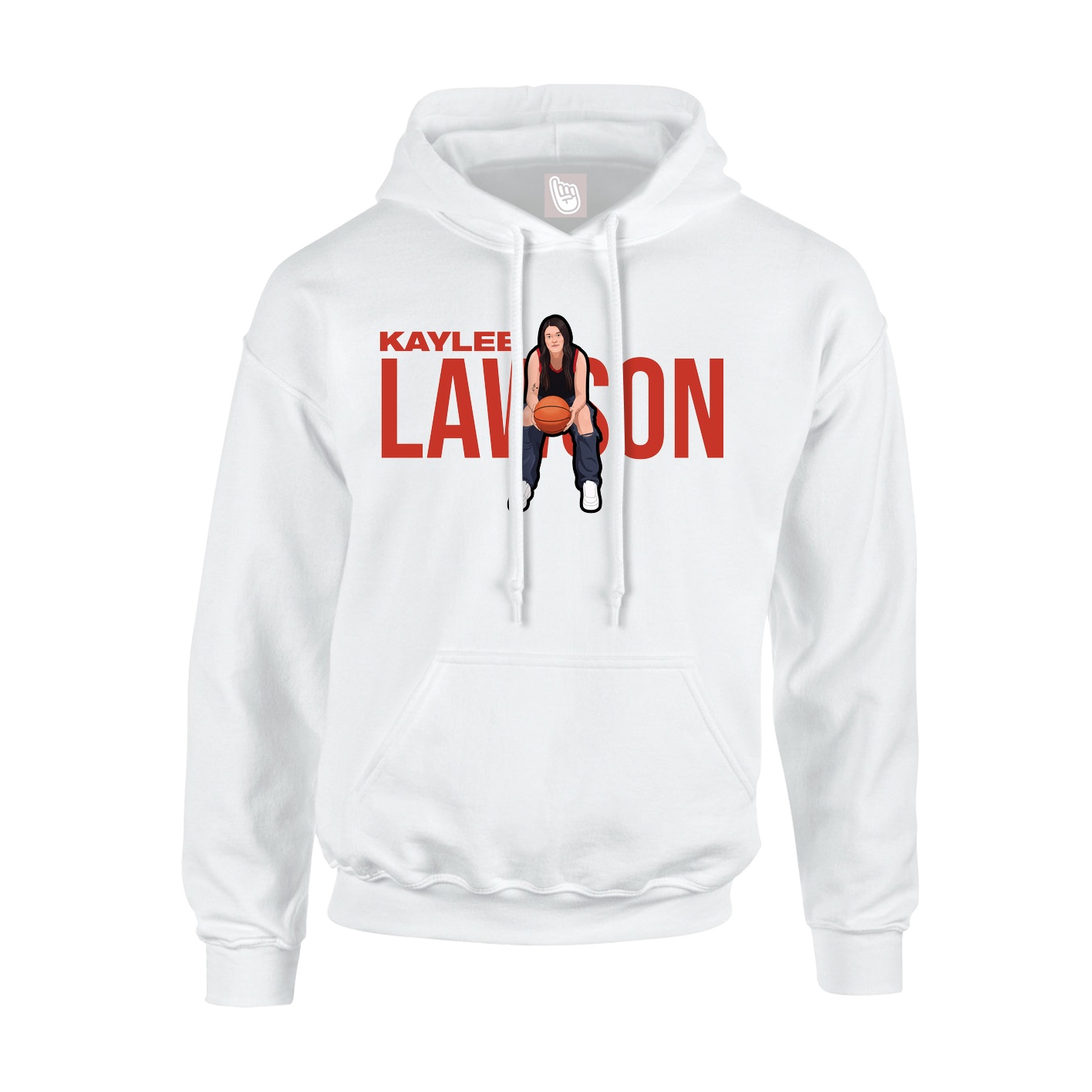 Youth Hoodie — Player Name in White