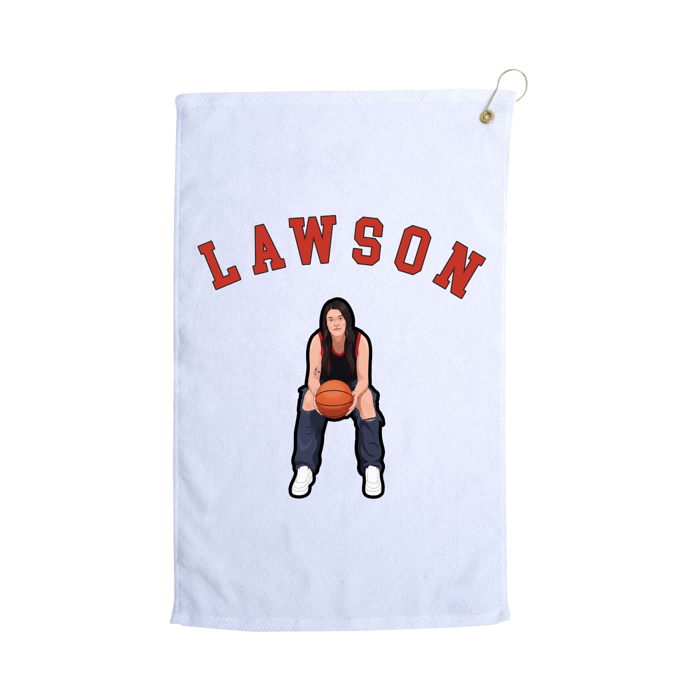 Golf Towel — Shirsey Arch in White