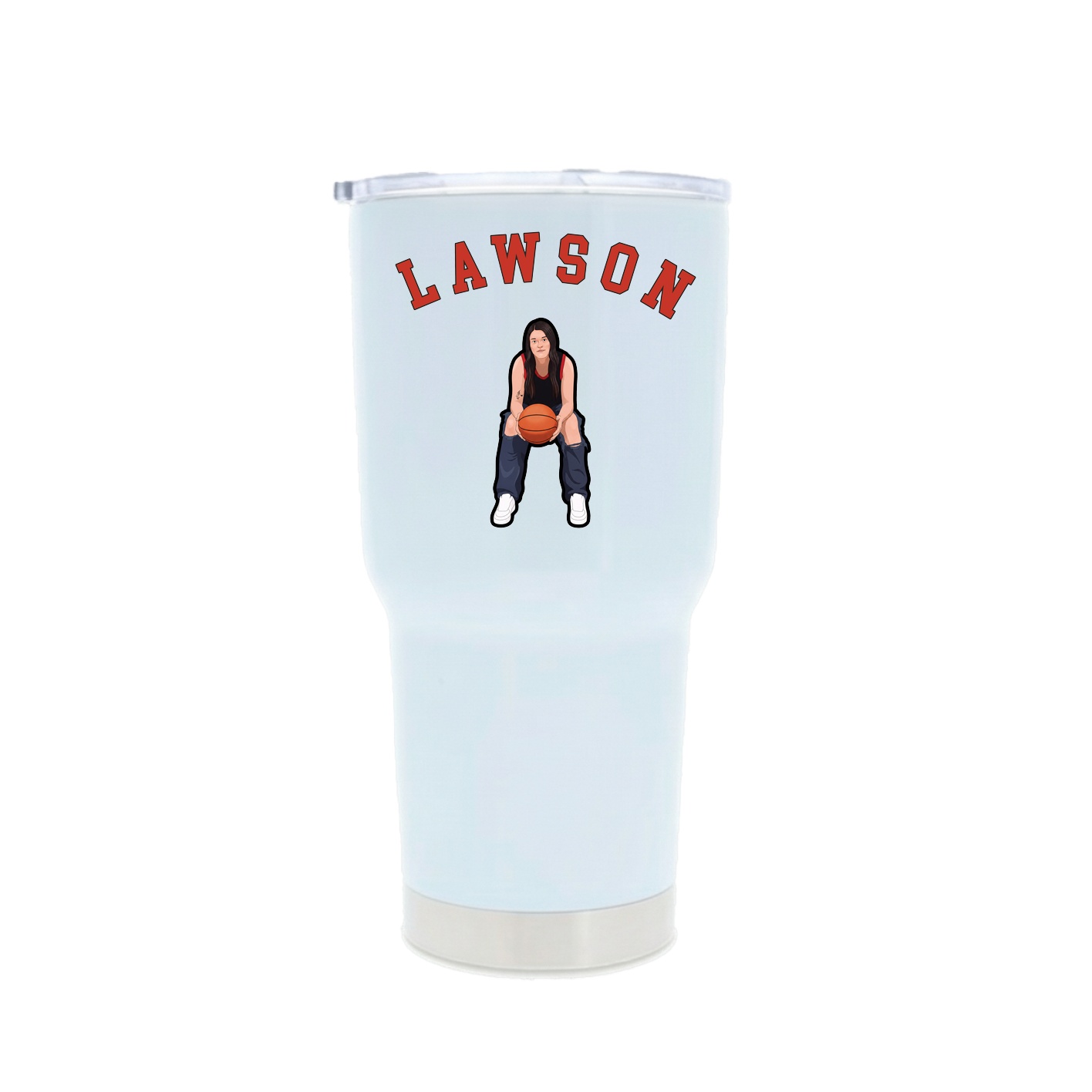 30oz Stainless Steel Tumbler — Shirsey Arch in White