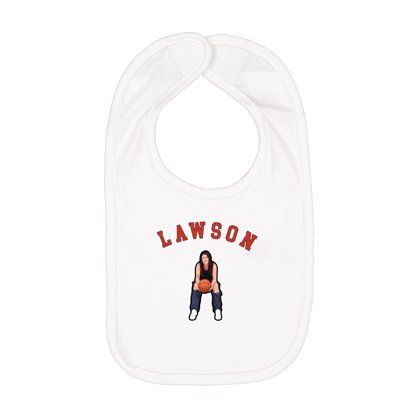Infant Bib — Shirsey Arch in White