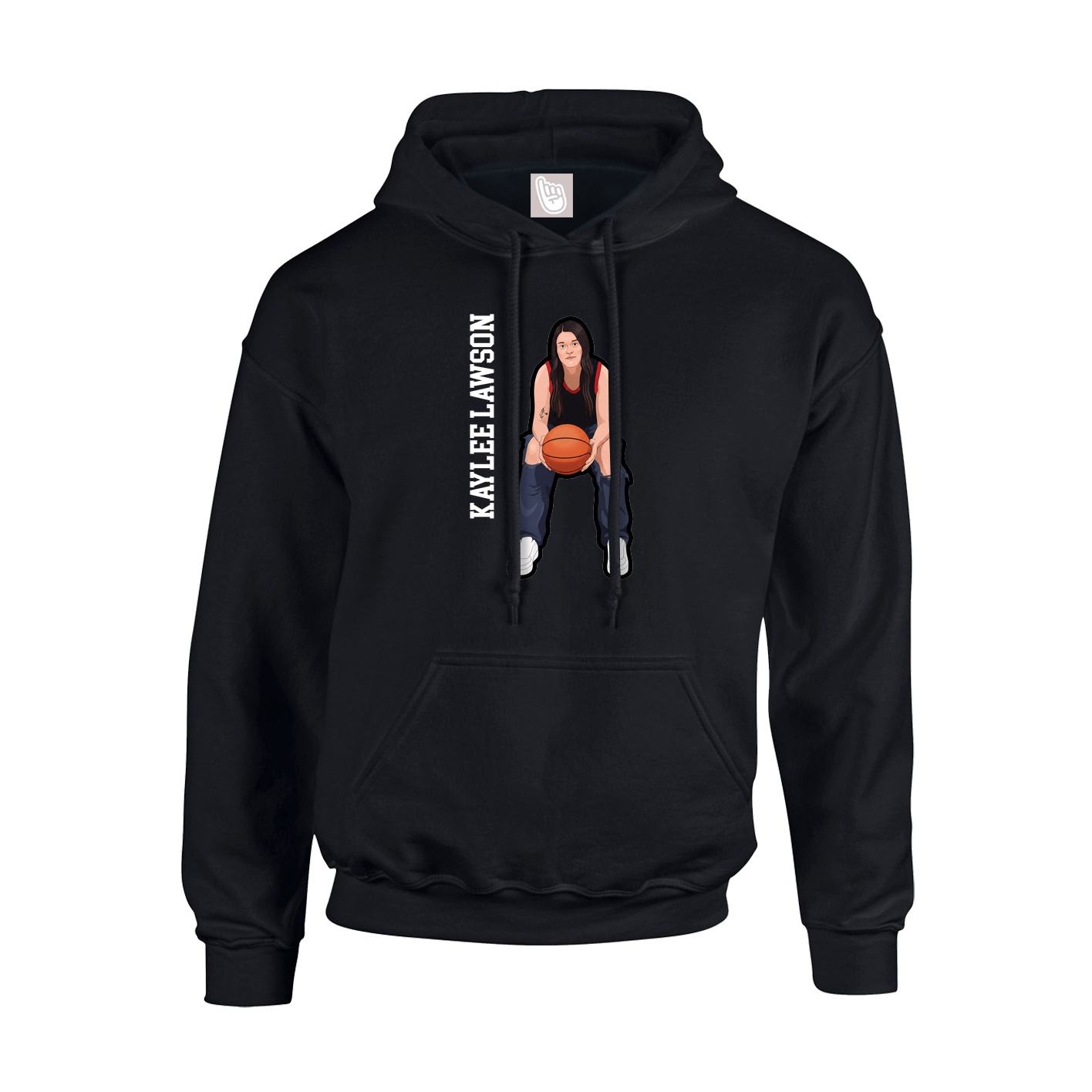 Hoodie — Name Vertical in Black