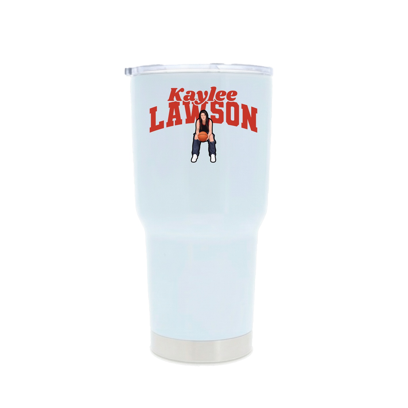 30oz Stainless Steel Tumbler — Signature Arch in White