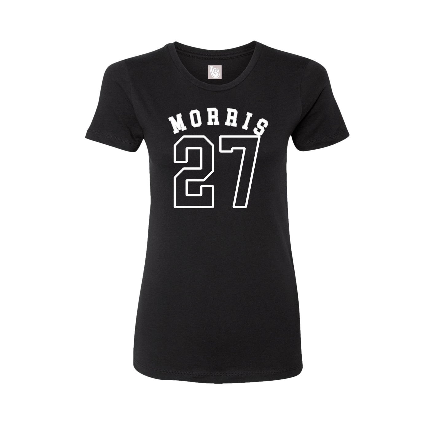 Fitted Women's Tee — Shirsey Arch in Black