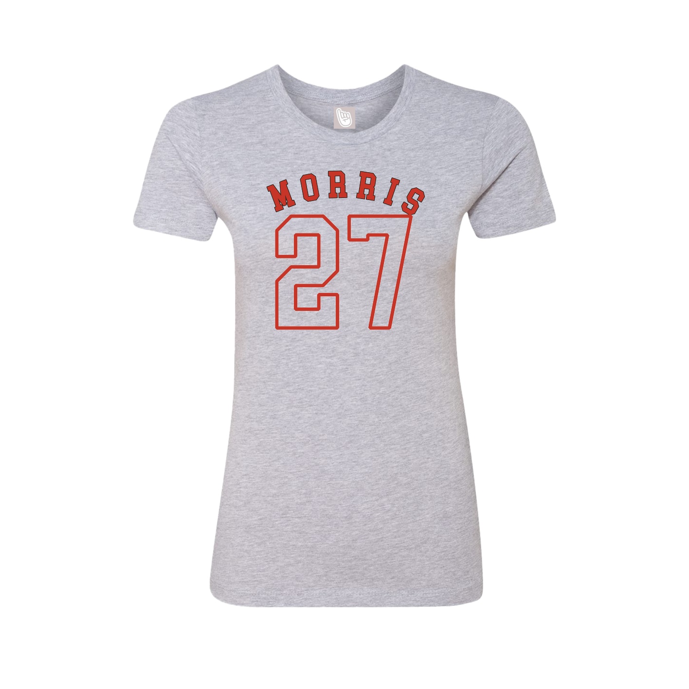 Fitted Women's Tee — Shirsey Arch in Grey