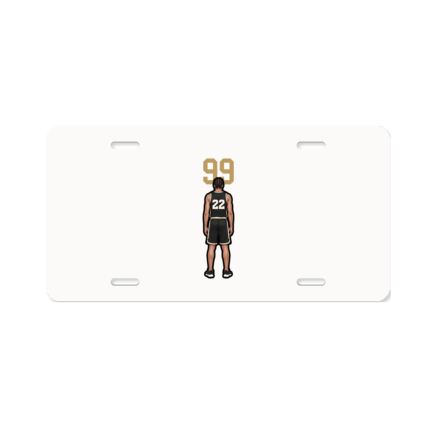 License Plate — Number Top in Classic