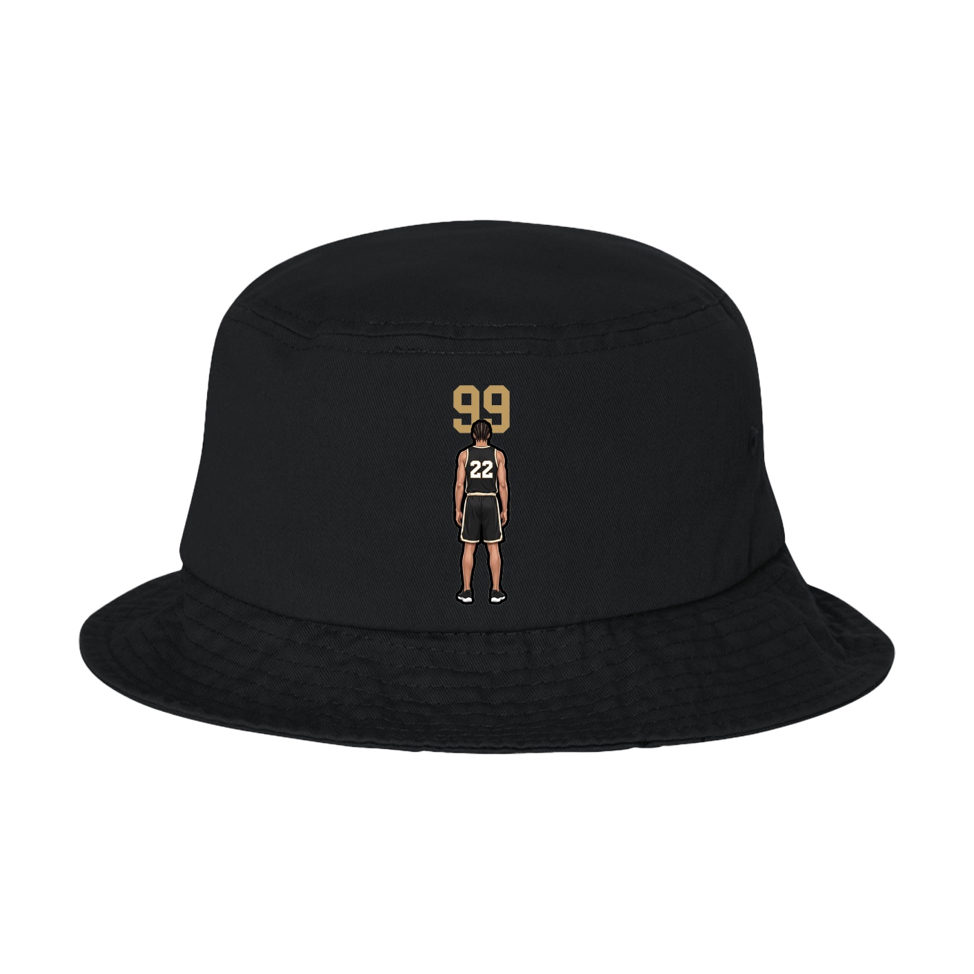 Bucket Cap — Number Top in Black