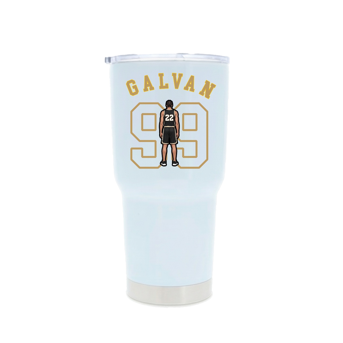 30oz Stainless Steel Tumbler — Shirsey Arch in White