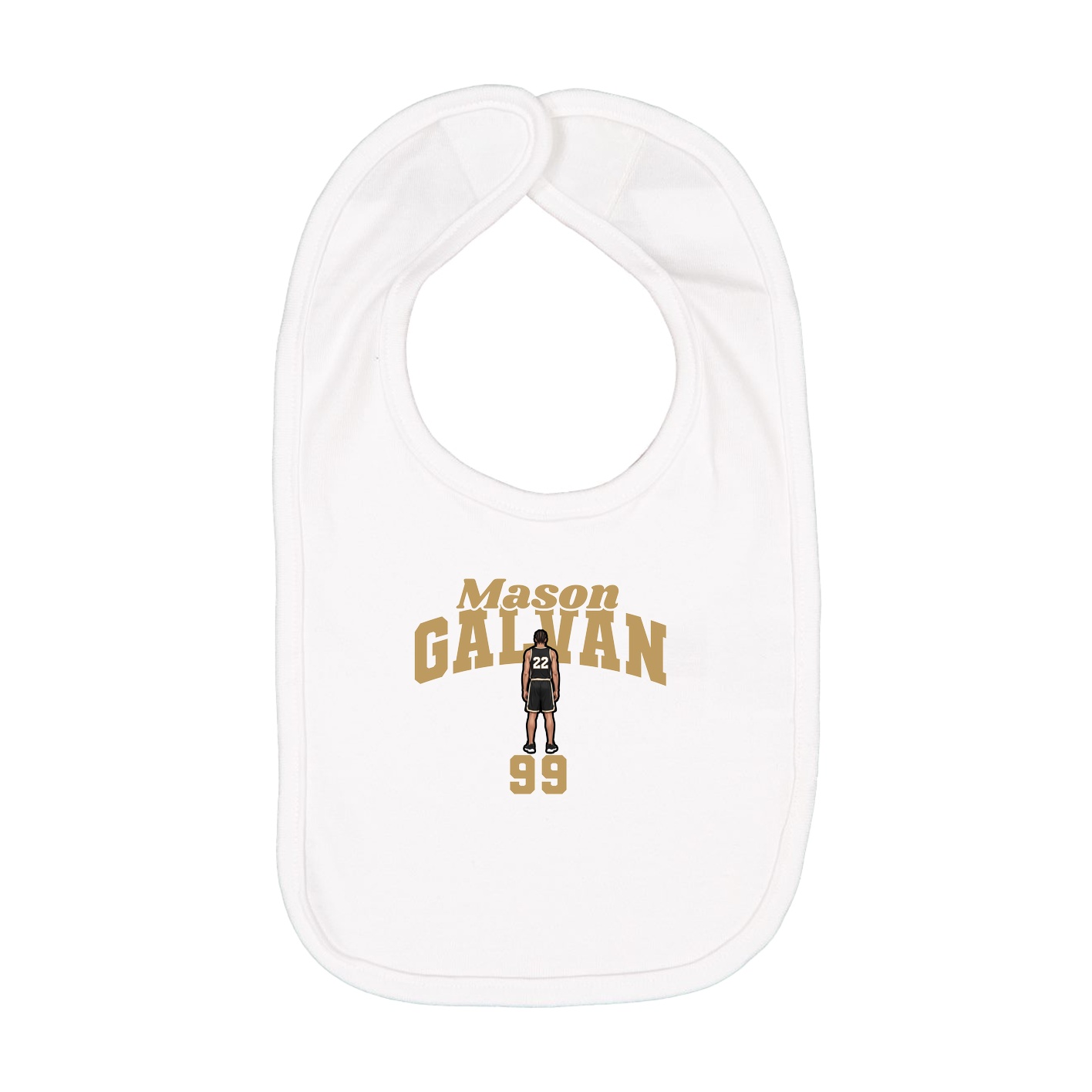 Infant Bib — Signature Arch in White