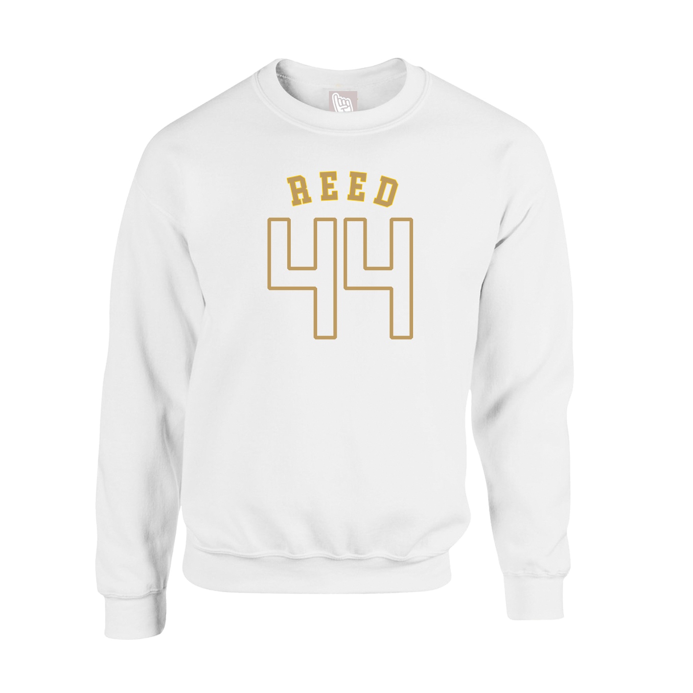 Fleece Crew — Shirsey Arch in White