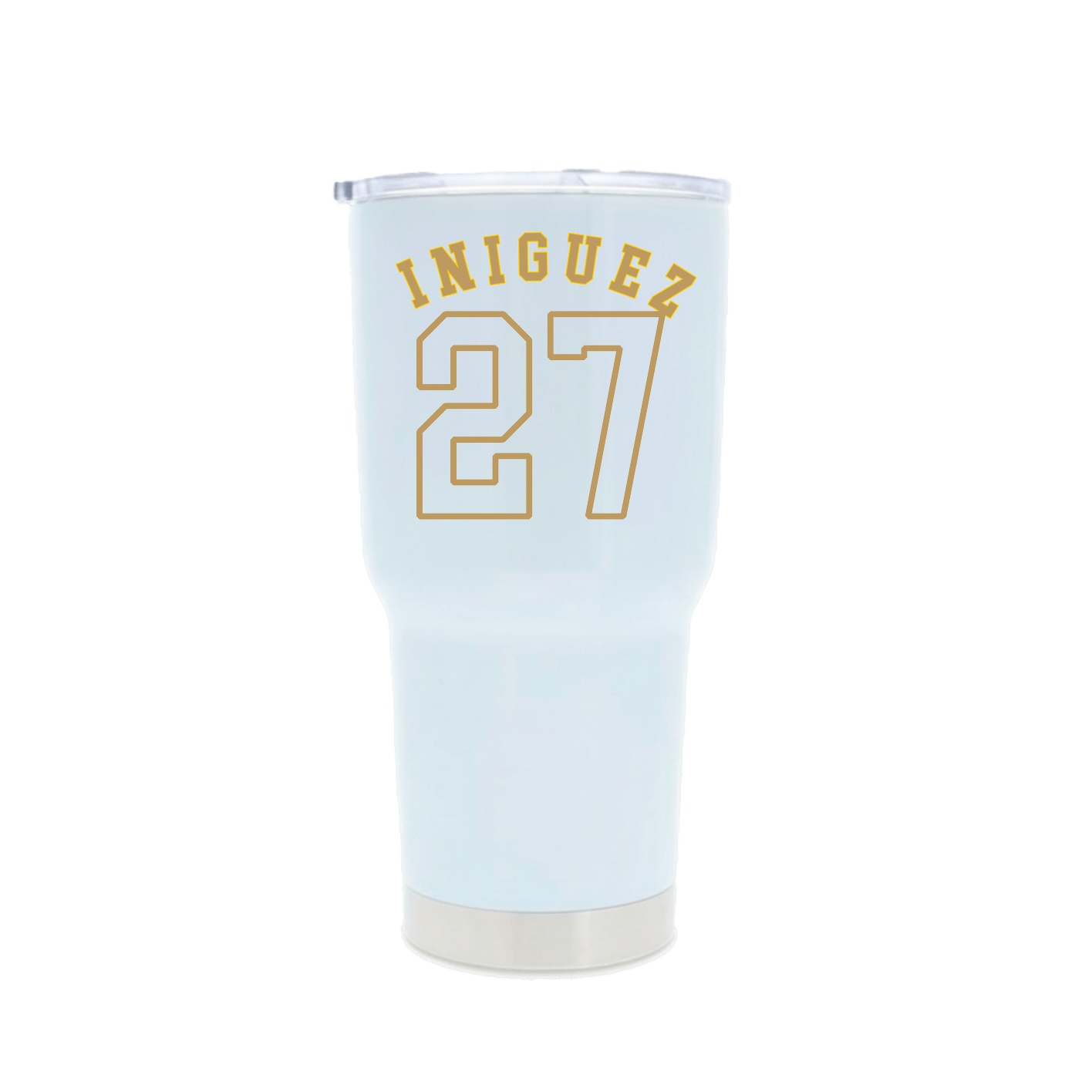 30oz Stainless Steel Tumbler — Shirsey Arch in White