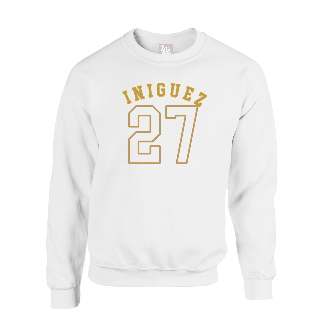 Fleece Crew — Shirsey Arch in White