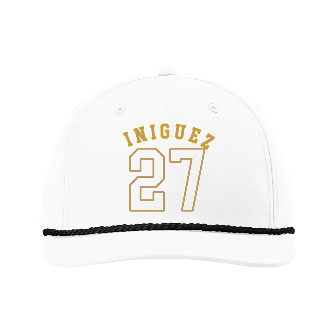 Five-Panel Classic Rope Cap — Shirsey Arch in White