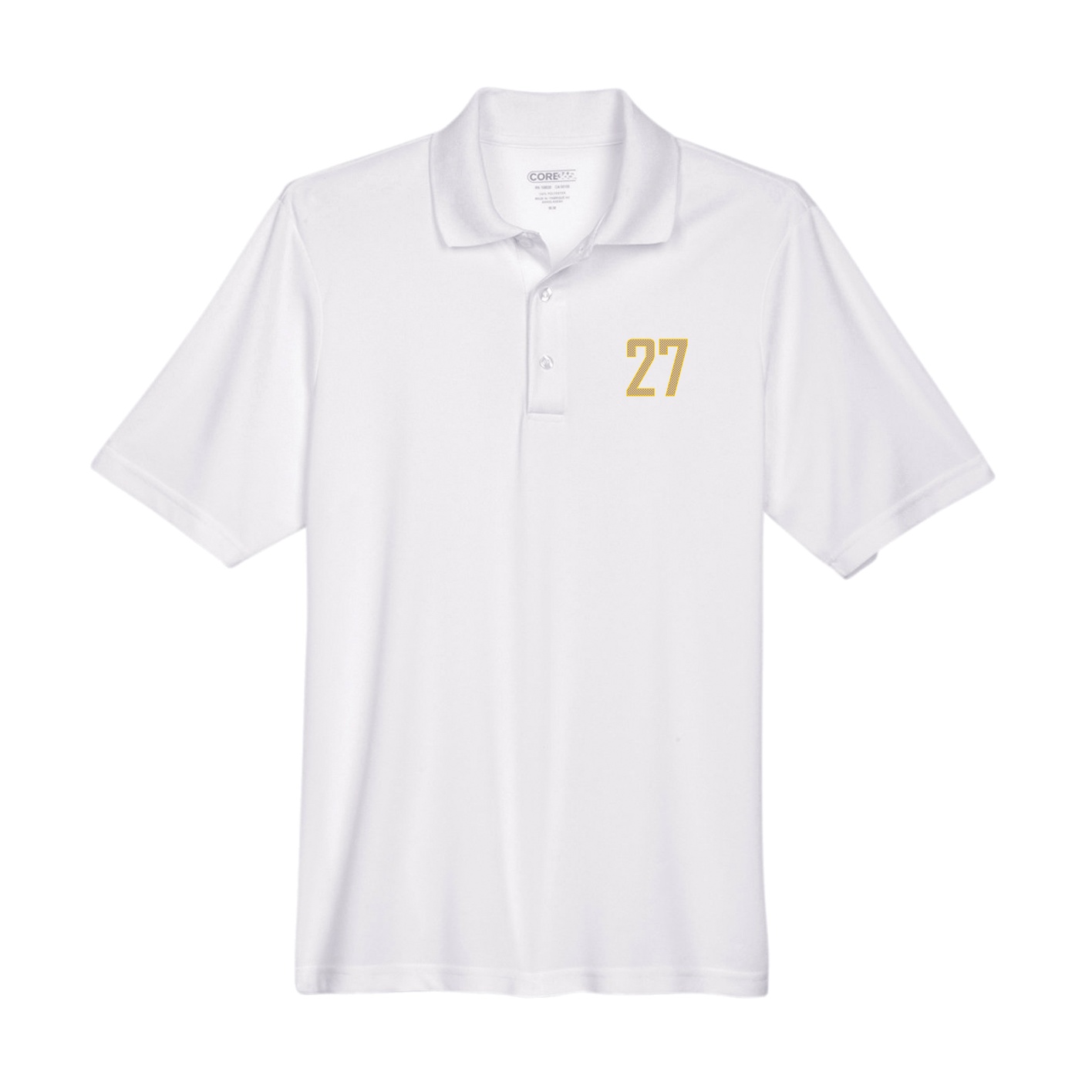 Performance Polo — Front Shirsy in White
