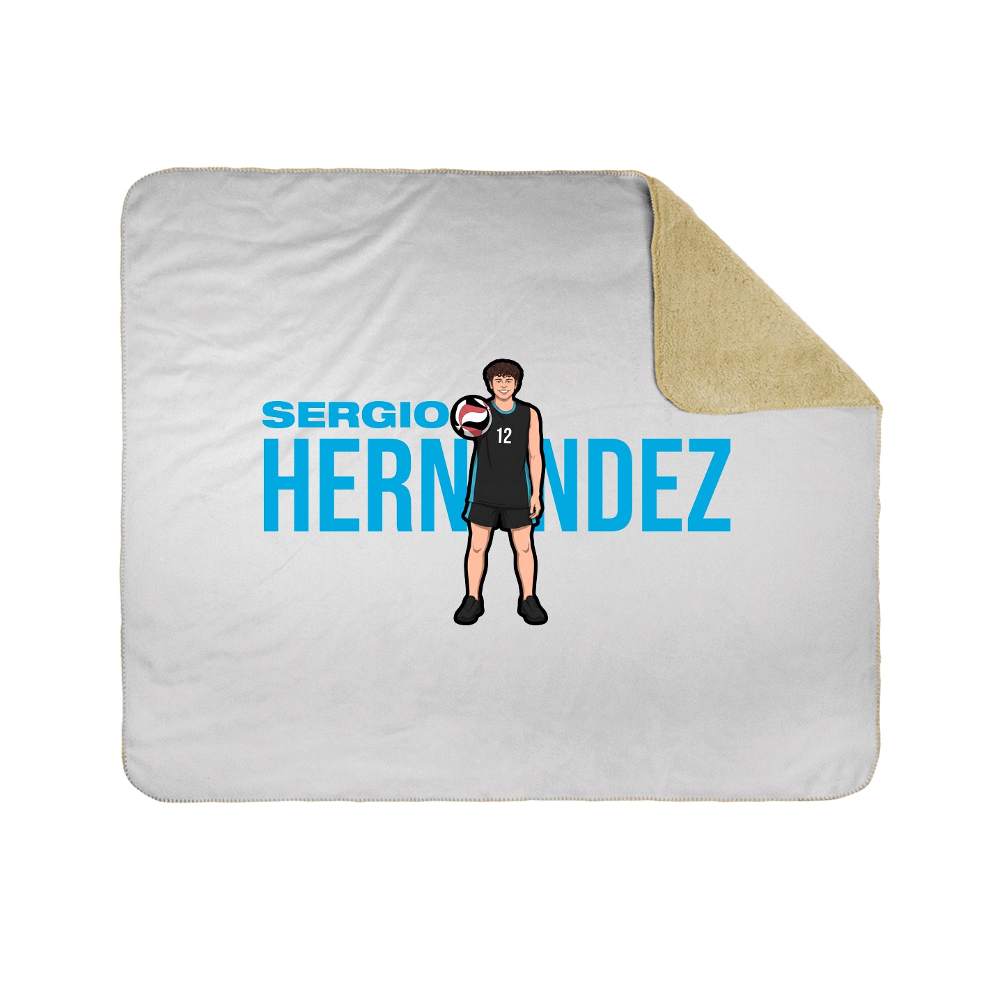 Throw Blanket — Player Name in White