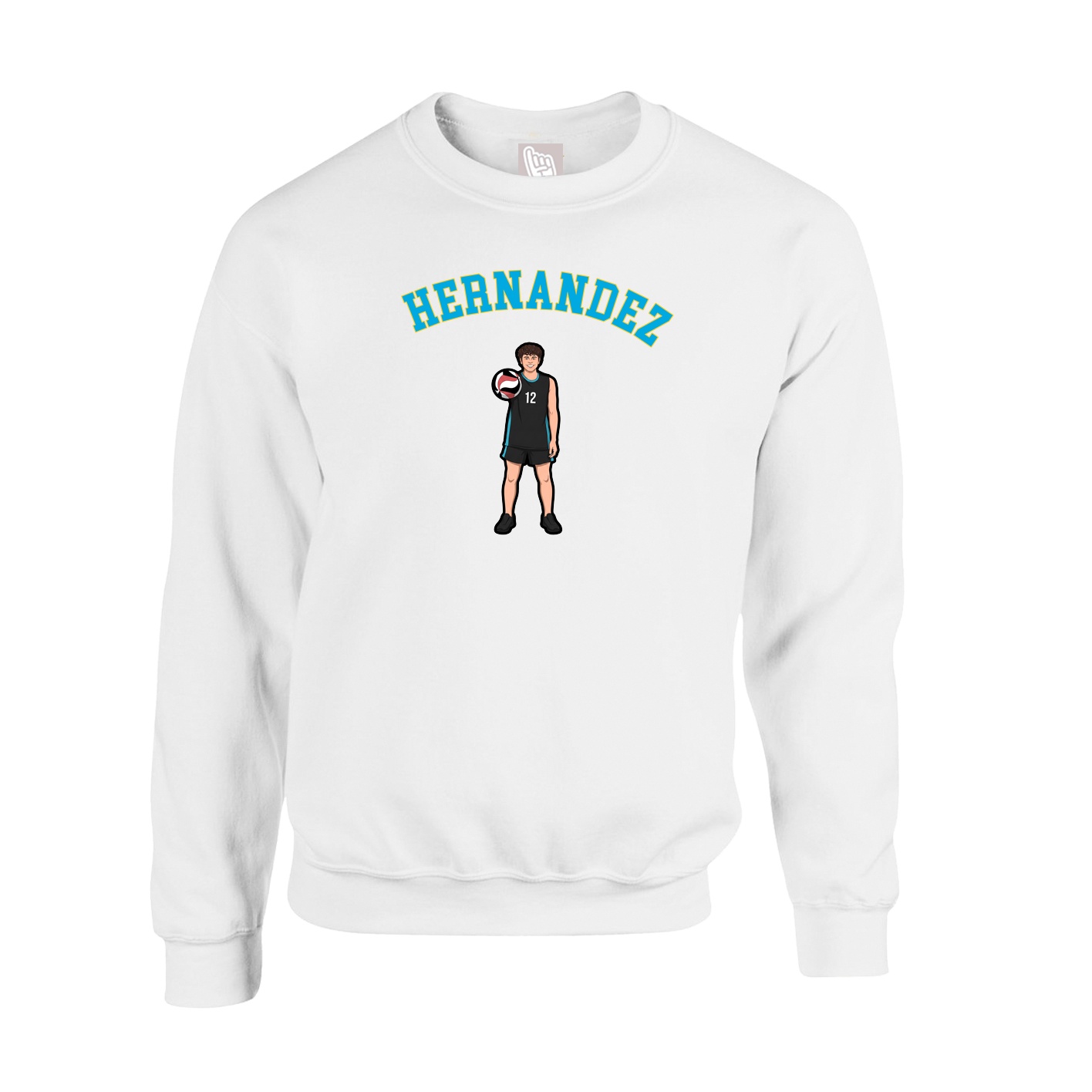 Fleece Crew — Shirsey Arch in White