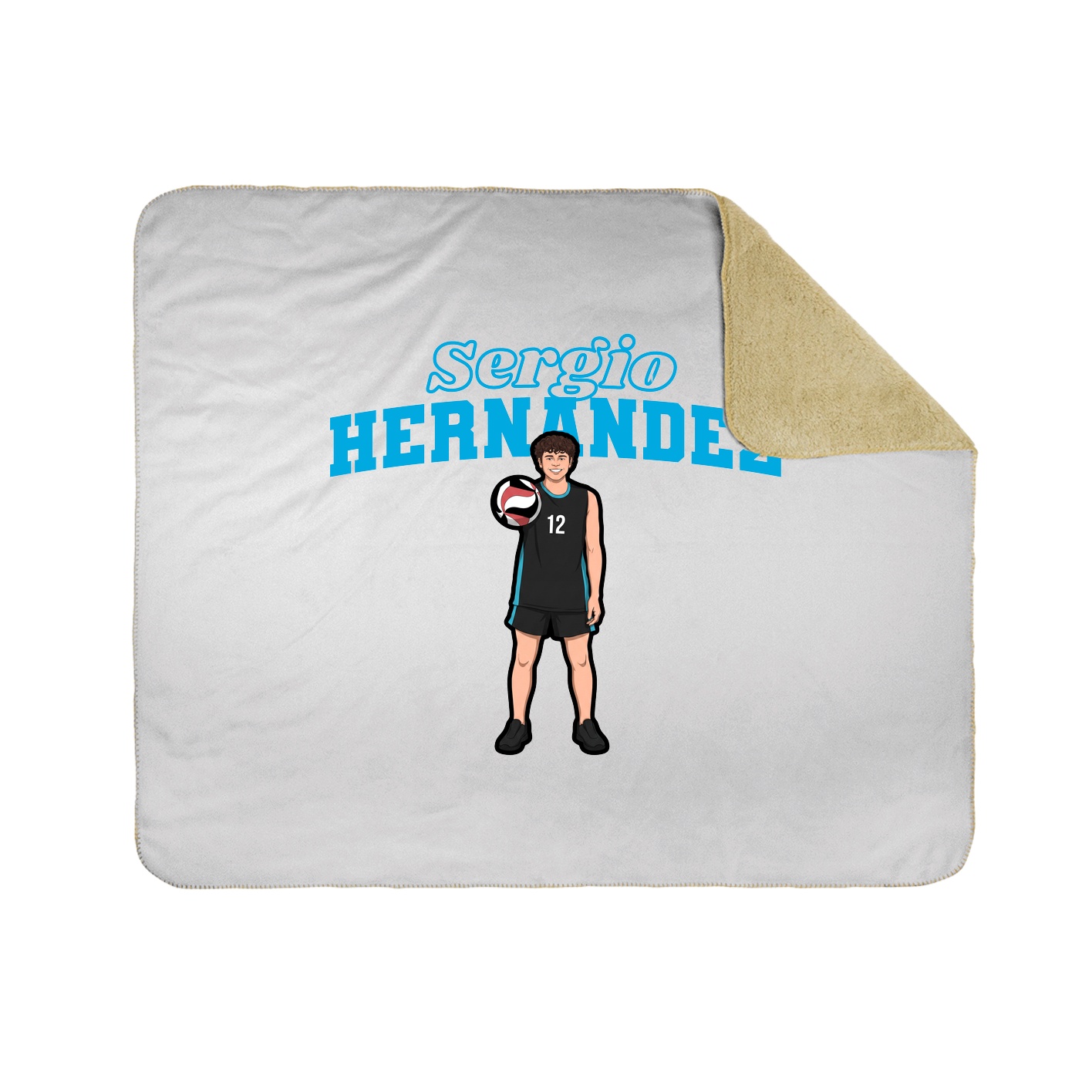 Throw Blanket — Name Arch in White