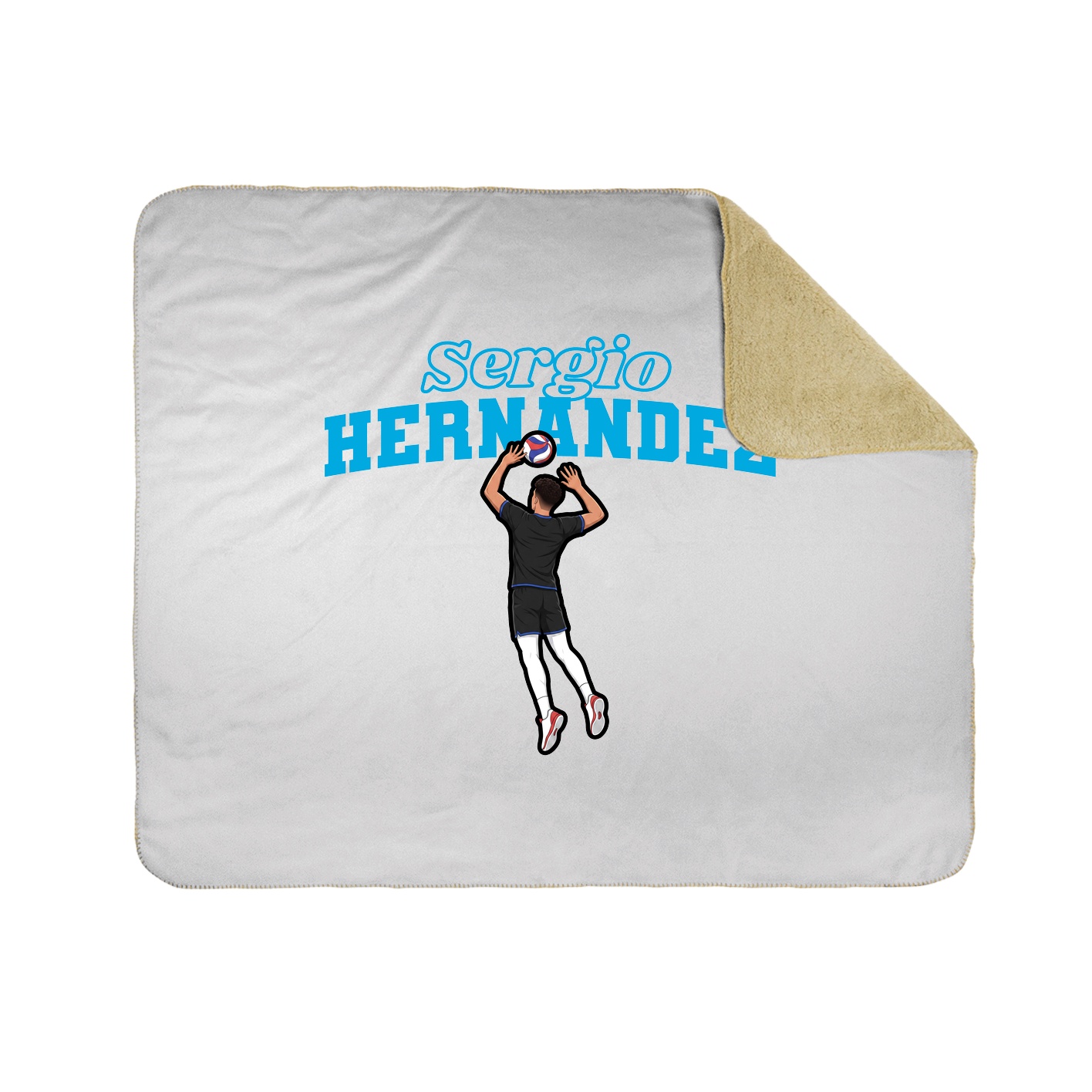 Throw Blanket — Name Arch in White