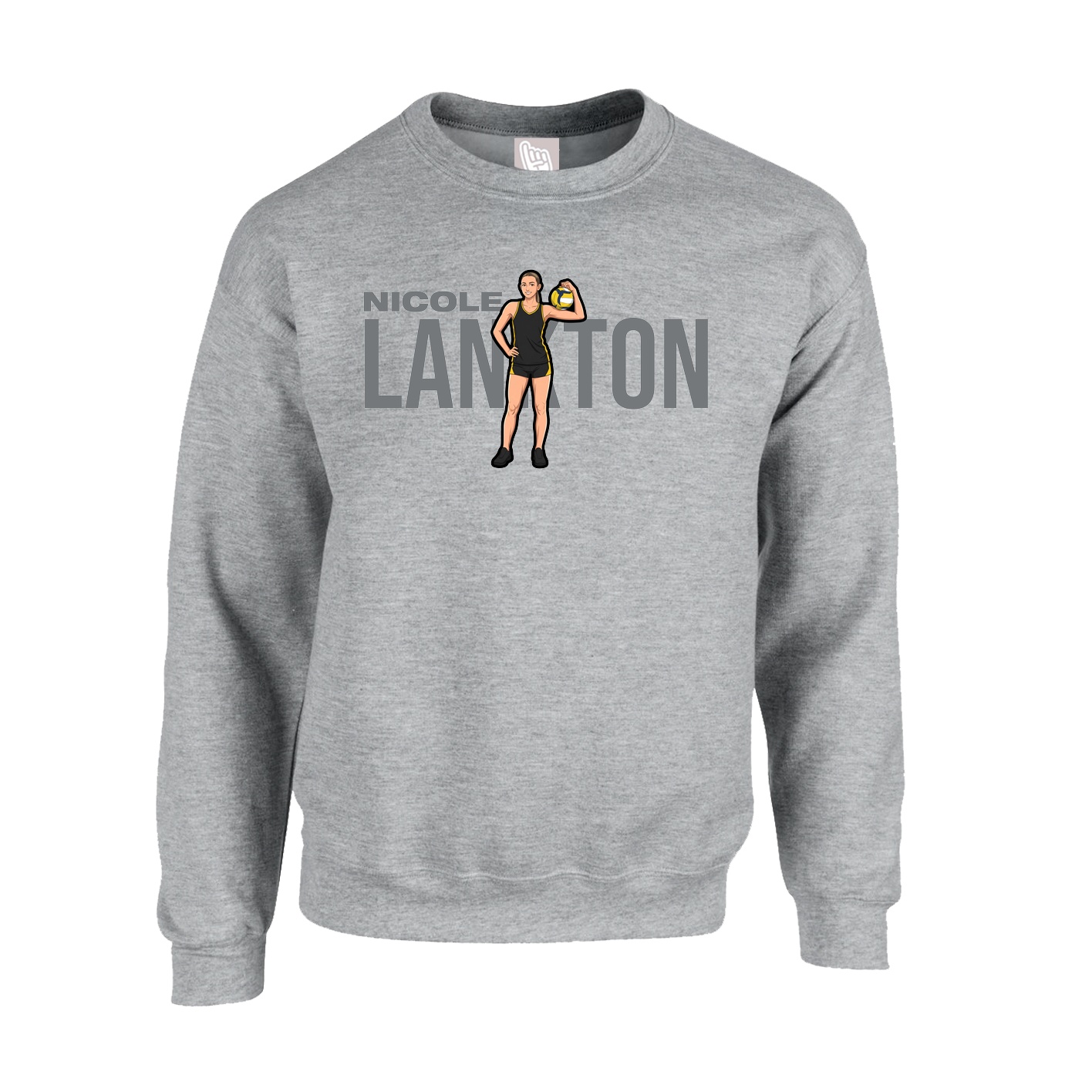 Fleece Crew — Player Name in Grey