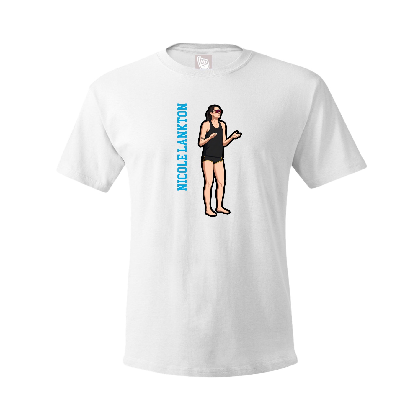 Youth Tee — Name Vertical in White