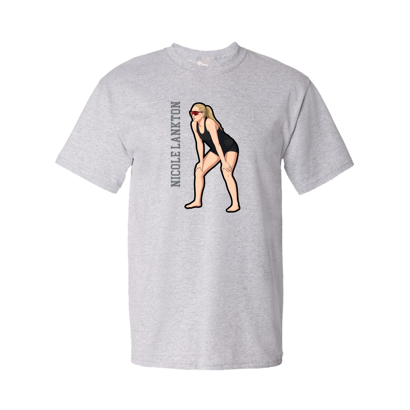 Tee — Name Vertical in Grey