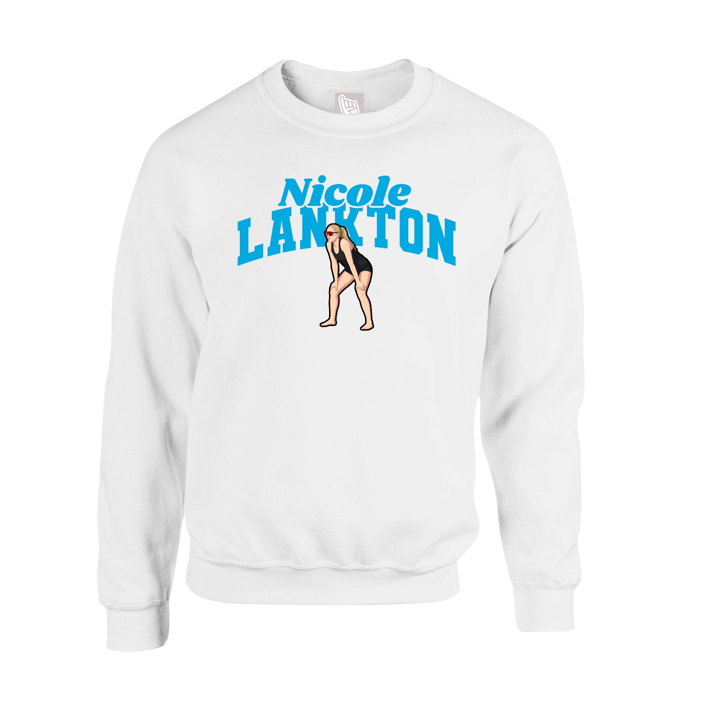 Fleece Crew — Signature Arch in White